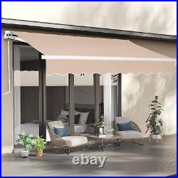 Retractable Awning, Outdoor Patio, Aluminum Alloy Bracket Polyester Cloth 38 Ft