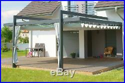 Retractable Awning -Slide Canopy Sliding Roofing Pergola System Terrace SUNCOVER