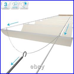Retractable Canopy Cover Awning Shade Wire for Roofing Yard Patio Waterproof