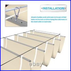 Retractable Canopy Cover Awning Shade Wire for Roofing Yard Patio Waterproof