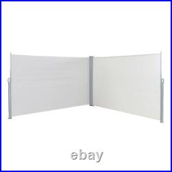 Retractable Folding Awning Privacy Screen Wall Post Mounted Outdoor Waterproof