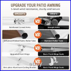 Retractable Patio Awning Outdoor Canopy Deck Door Sun Shade Shelter 3 Size, Crank Retractable Patio Awning Outdoor Canopy Deck Door Sun Shade Shelter 3 Size, Crank