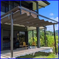 Retractable Pergola Canopy Cover Replacement Wave Shade Cloth Outdoor Awning