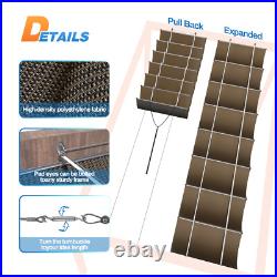 Retractable Pergola Canopy Cover Replacement Wave Shade Cloth Outdoor Awning