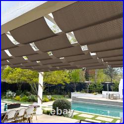 Retractable Pergola Canopy Cover Replacement Wave Shade Cloth Outdoor Awning