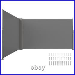 Retractable Side Awning 71''x 236'' Patio Screen Fence Divider Fencing