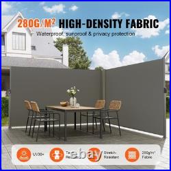 Retractable Side Awning 71''x 236'' Patio Screen Fence Divider Fencing