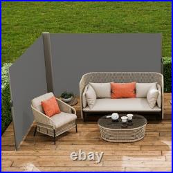 Retractable Side Awning 71''x 236'' Patio Screen Fence Divider Fencing