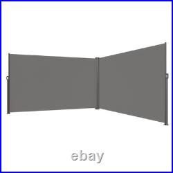 Retractable Side Awning 71''x 236'' Patio Screen Fence Divider Fencing