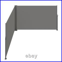Retractable Side Awning 71''x 236'' Patio Screen Fence Divider Fencing