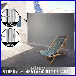 Retractable Side Awning Patio Screen Retractable Fence 71x118inch Privacy Screen