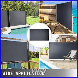 Retractable Side Awning Patio Screen Retractable Fence 71x118inch Privacy Screen