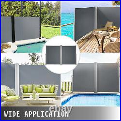 Retractable Side Awning Patio Screen Retractable Fence 71x236inch Privacy Screen