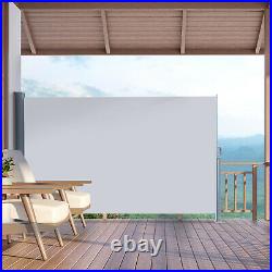 Retractable Side Awning Privacy Sunshade Wind Screen Divider Patio Garden Fence