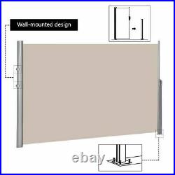 Retractable Side Awning Sunshade Patio Privacy Wind Screen Divider Garden Fence