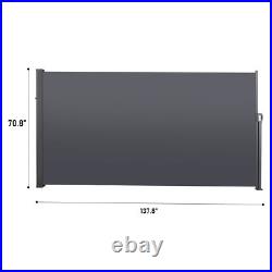 Retractable Side Screen Awning UV Resistant and Waterproof Patio Privacy Screen