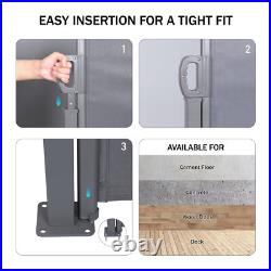 Retractable Side Screen Awning UV Resistant and Waterproof Patio Privacy Screen