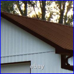 Ribbed 3/4 In. X 3 Ft. X 12 Ft. 29-Gauge Galvanized Steel Roof/Wall Panel Brown