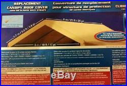 Roof Cover Top Replacement for Costco Carport Canopy Shelter Canvas 10' x 20
