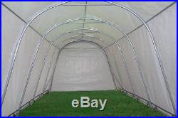 SALE $$$ 20'x12' Carport Garage Storage Canopy Shed Car Shelter Grey/White