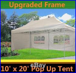 SAVE $$$ 10'x20' Pop Up Canopy Party Tent White F Model Upgraded Frame