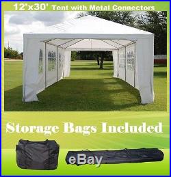 SAVE $$$ 12'x30' Wedding Party Tent Canopy with Metal Connectors White