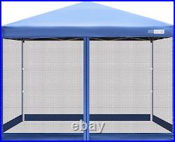 STNDBRNDS Outdoor Easy Pop up Canopy Screen Party Tent, Blue 10 X 10 Feet