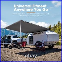 San Hima Pull-Out Side Awning 6.6ft x 8.2ft Telescoping Poles 54ft² Car Shade