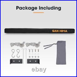 San Hima Pull-Out Side Awning 6.6ft x 8.2ft Telescoping Poles 54ft² Car Shade