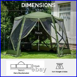 Screen House Tent 11.5 x 9.8 ft HeavyDuty Waterproof for Outdoor Backyard Campi
