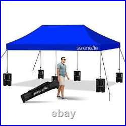 SereneLife SLGZ20BU Pop Up Canopy Tent 10x20 Commercial Instant Shelter