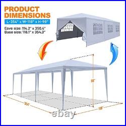 Serenelife Pop Up Canopy Tent 10x30 Portable Commercial Instant Shelter White