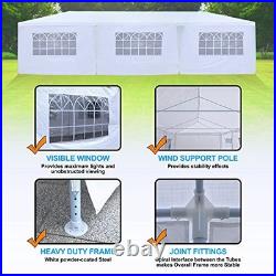 Serenelife Pop Up Canopy Tent 10x30 Portable Commercial Instant Shelter White