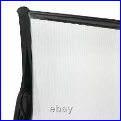 thumbnail interactive-video image 1 of 80x40 Inch Window Canopy Awning – Polycarbonate, Waterproof, Complete Kit For Door Or Patio, SEGAWE 1 of 4