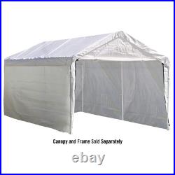 ShelterLogic 10x20 Sidewall & Door Kit White UV Waterproof for Max AP Canopy