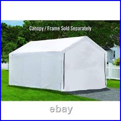 ShelterLogic 10x20 Sidewall & Door Kit White UV Waterproof for Max AP Canopy