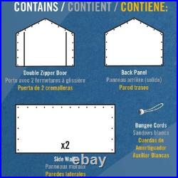 ShelterLogic 10x20 Sidewall & Door Kit White UV Waterproof for Max AP Canopy