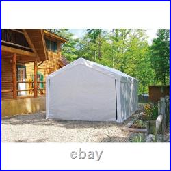 ShelterLogic 10x20 Sidewall & Door Kit White UV Waterproof for Max AP Canopy
