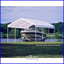ShelterLogic 12 x 20 ft. Canopy Replacement Cover for 2 in. Frame, White