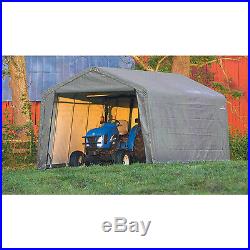 ShelterLogic 12Ft. W House Style Portable Garage/Carport- 24ft. L x 12ft. W x 8ft. H