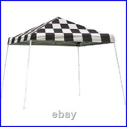 ShelterLogic HD Series Slant Leg Pop-Up Canopy, 10 ft. X 10 ft. Checkered Flag