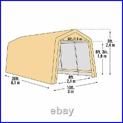ShelterLogic Instant Garage Auto Shelter- 20ftLx10ftW Sandstone Model# 62680
