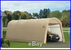 ShelterLogic Roundtop Instant Garage Auto Shelter 10' x 15' x 8' 62689 Sandstone