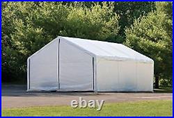ShelterLogic Super Max 18' x 20' White Canopy Enclosure Kit Fits 2 Frame