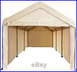 Sidewall Canopy Garage 10x20 Carport Car Shelter Heavy Duty Tent Cover- No Frame