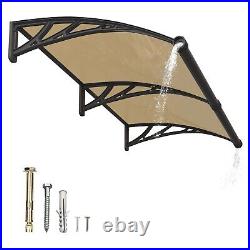 Solid Polycarbonate Awnings 30/40/48/60/80 Door Canopy with Large Sink Outdoor