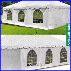 Standard 20x30' Tent Side Wall 7'H Waterproof Vinyl Solid Cathedral Window Walls