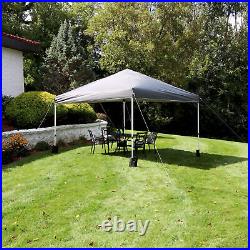 Standard Pop-Up Canopy with Sandbags 12 ft x 12 ft Gray by Sunnydaze