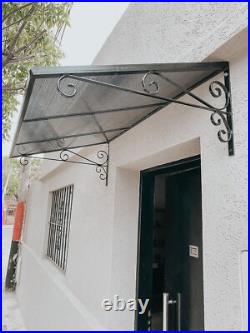 Steel bracket awning cantilever (PACK x3) for window door sheed. 15 in x 30 in