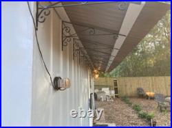 Steel bracket awning cantilever (PACK x3) for window door sheed. 15 in x 30 in